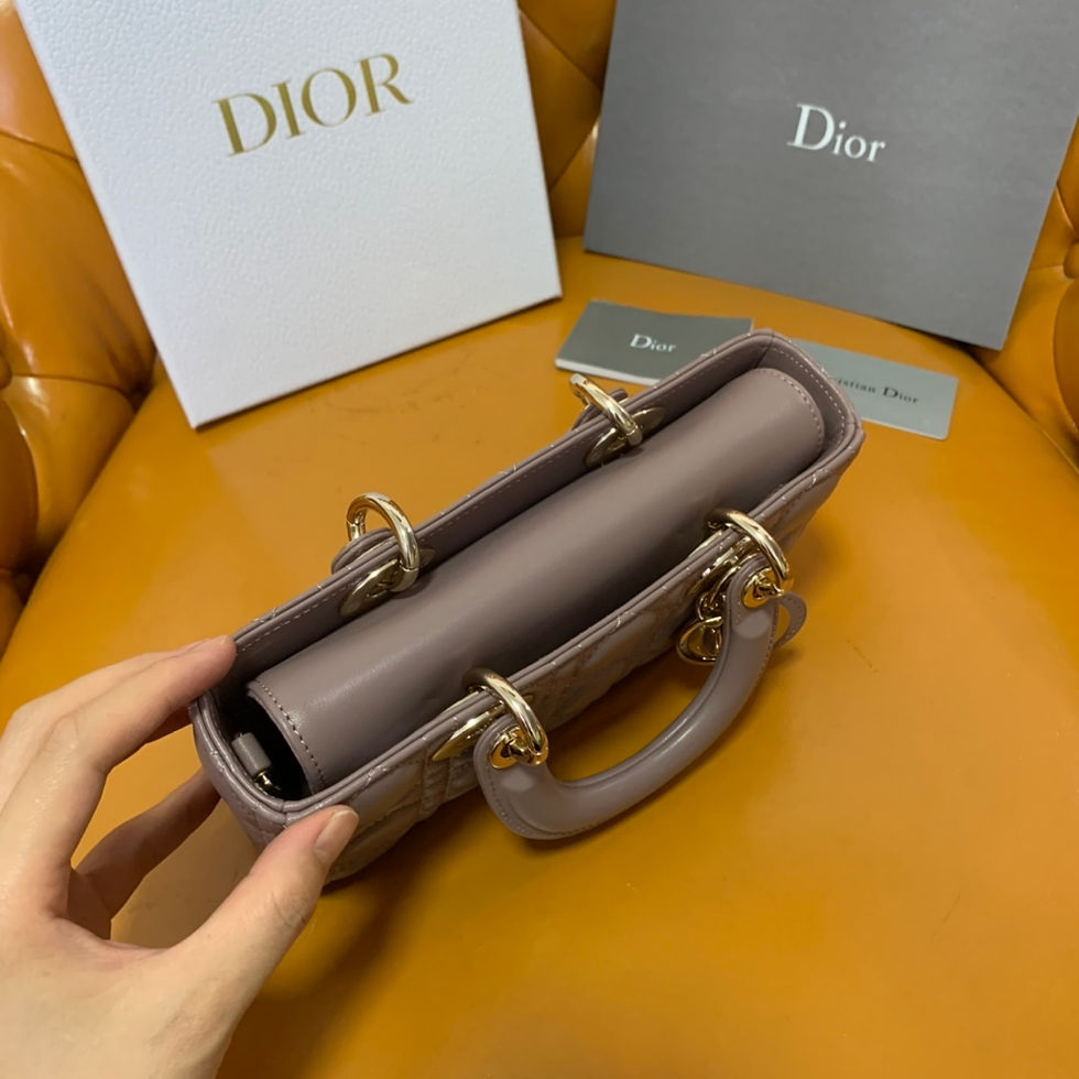 Thumbnail: LADY DIOR D-JOY SMALL CANNAGE LAMBSKIN BAG