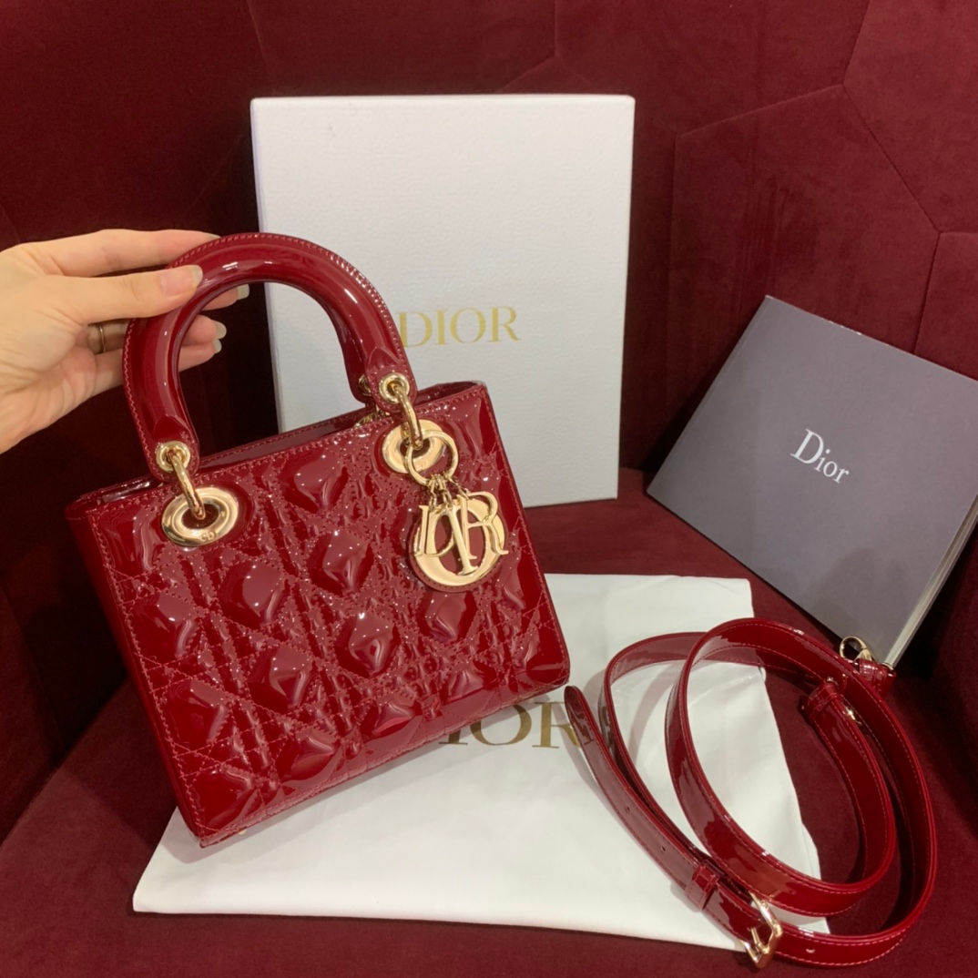 LADY DIOR SMALL CANNAGE LAMBSKIN BAG