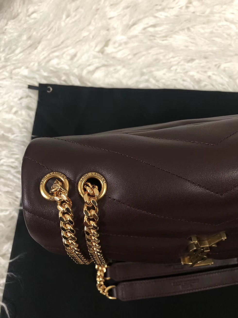 Thumbnail: YSL LOULOU SMALL CHAIN BAG IN QUILTED "Y" LEATHER 