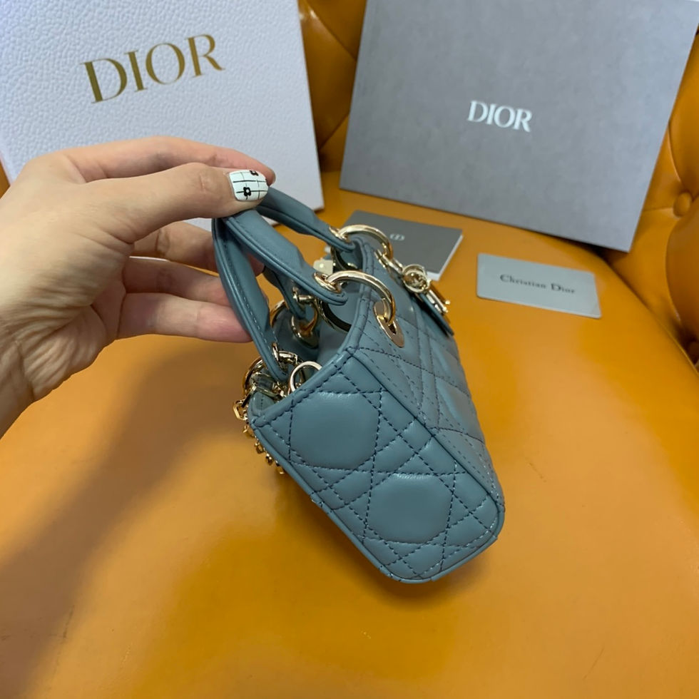 Thumbnail: LADY DIOR D-JOY MICRO CANNAGE LAMBSKIN BAG