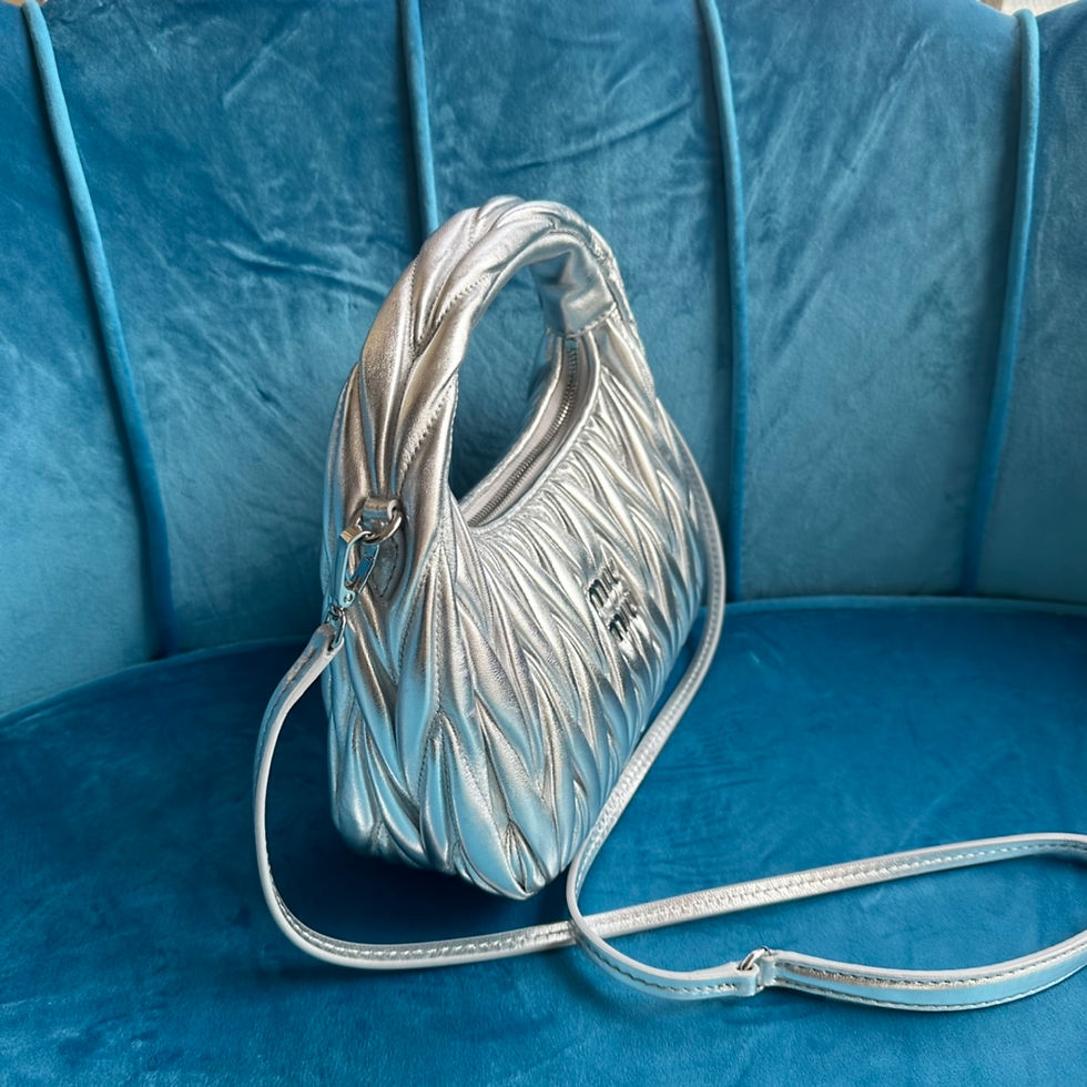 Thumbnail: MIU MIU WANDER MATELASSE NAPPA LEATHER SMALL HOBO BAG