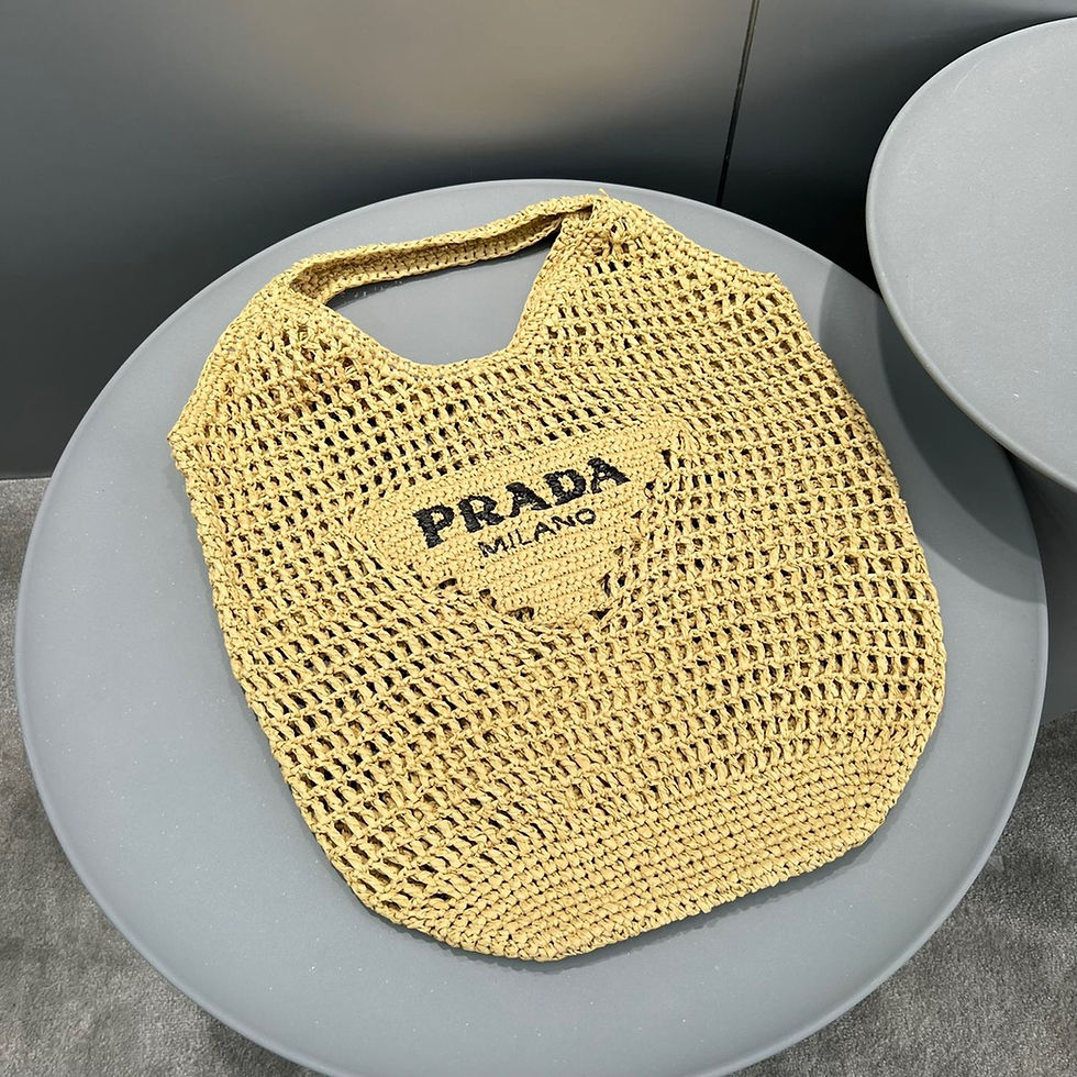Thumbnail: PRADA RAFFIA TOTE BAG
