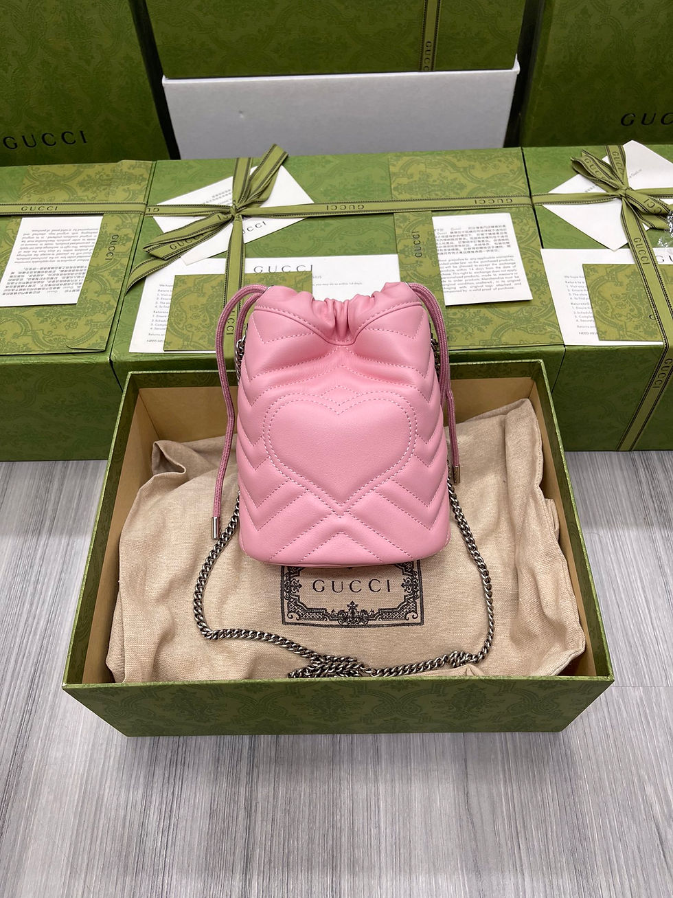 Thumbnail: GUCCI GG MARMONT MINI BUCKET BAG