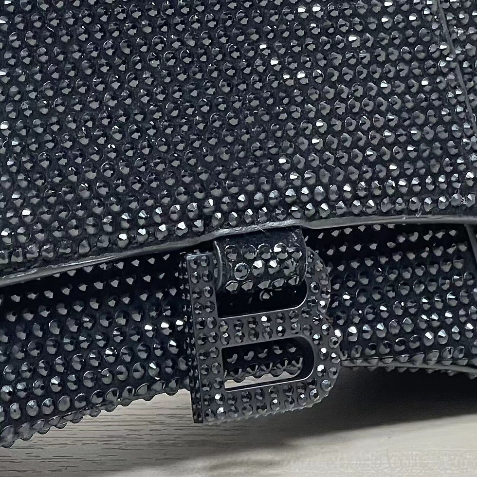 Thumbnail: BALENCIAGA HOURGLASS HANDBAG SMALL WITH RHINESTONES