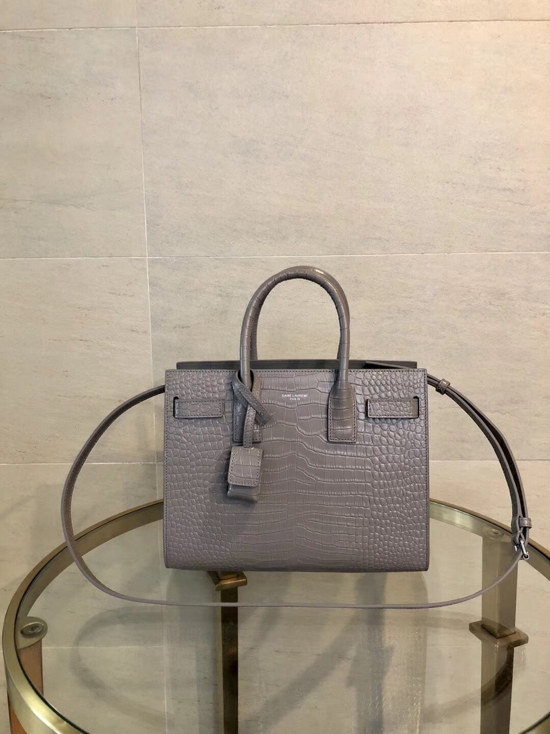 YSL BABY SAC DE JOUR CROC EMBOSSED  BAG