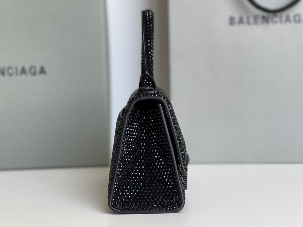 Thumbnail: BALENCIAGA HOURGLASS XS HANDBAG MINI WITH RHINESTONES
