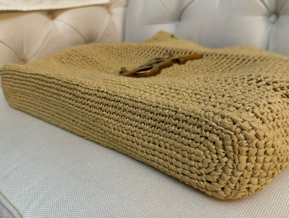 Thumbnail: YSL ICARE RAFFIA TOTE BAG