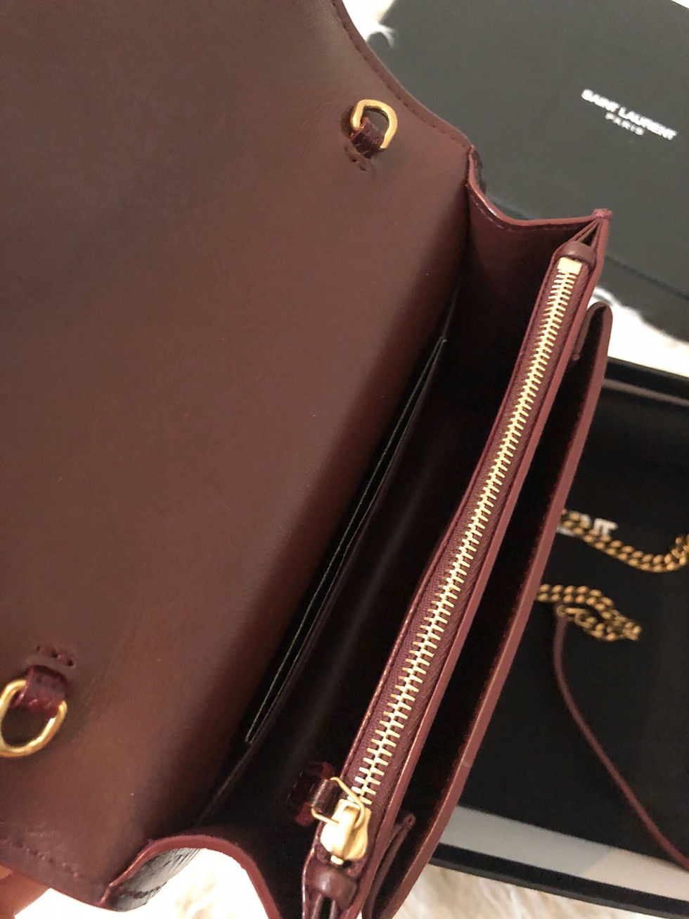 Thumbnail: YSL SUNSET SMALL TOP HANDLE CROC EMBOSSED