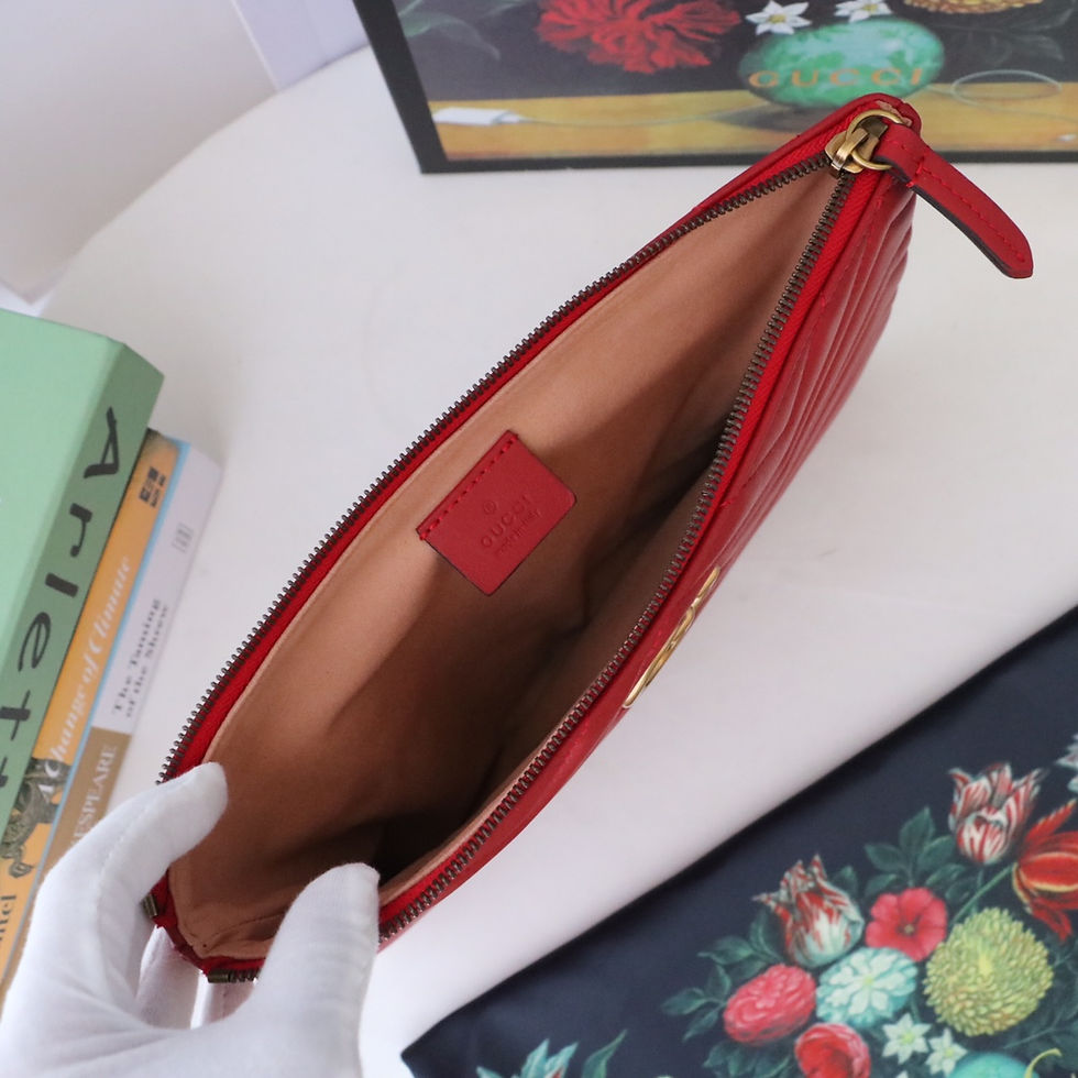 Thumbnail: GUCCI MARMONT LEATHER POUCH CLUTCH BAG