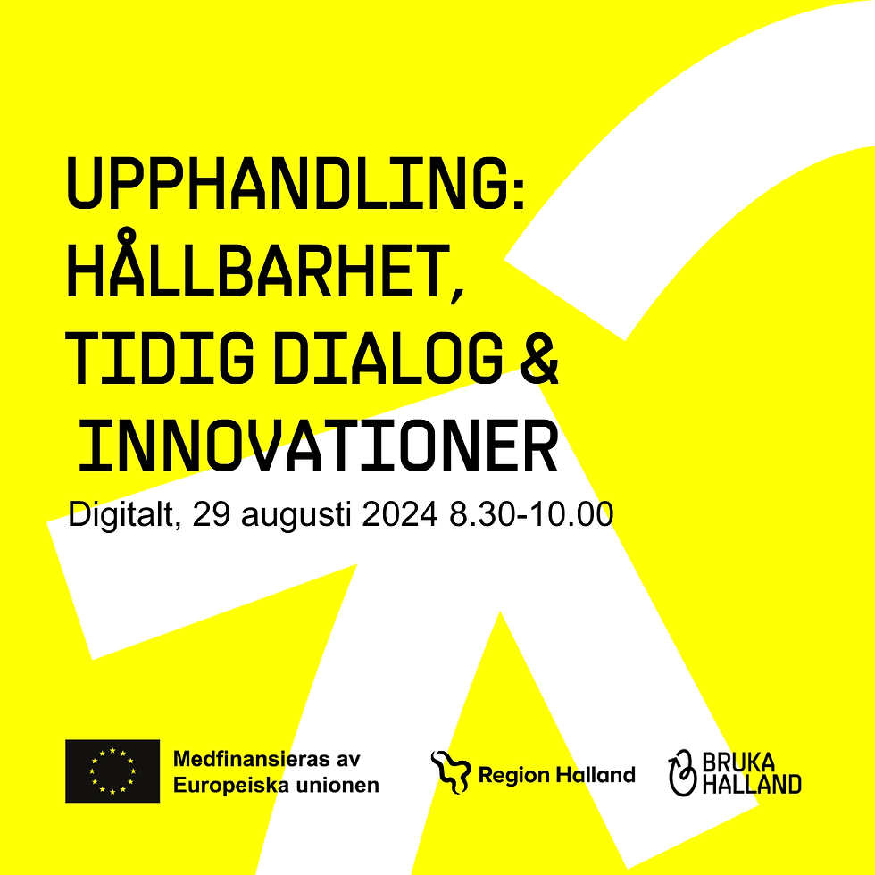 Upphandling: hållbarhet, tidig dialog & innovationer