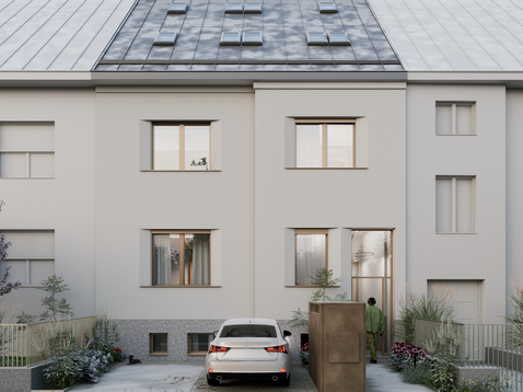 Rekonstrukce RD, uliční pohled 02 sníh