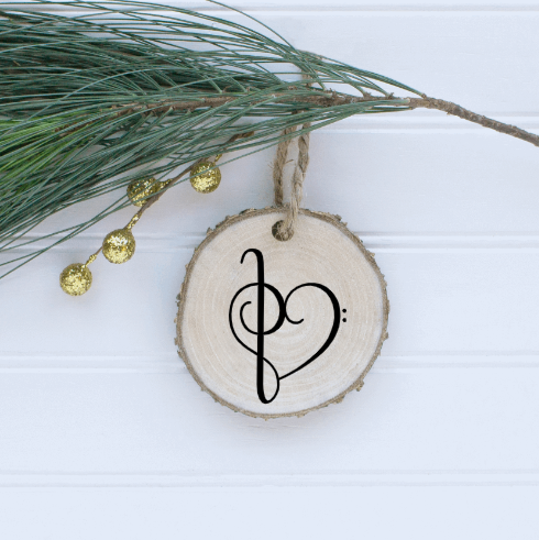 Thumbnail: Music-Themed Wood Slice Ornaments