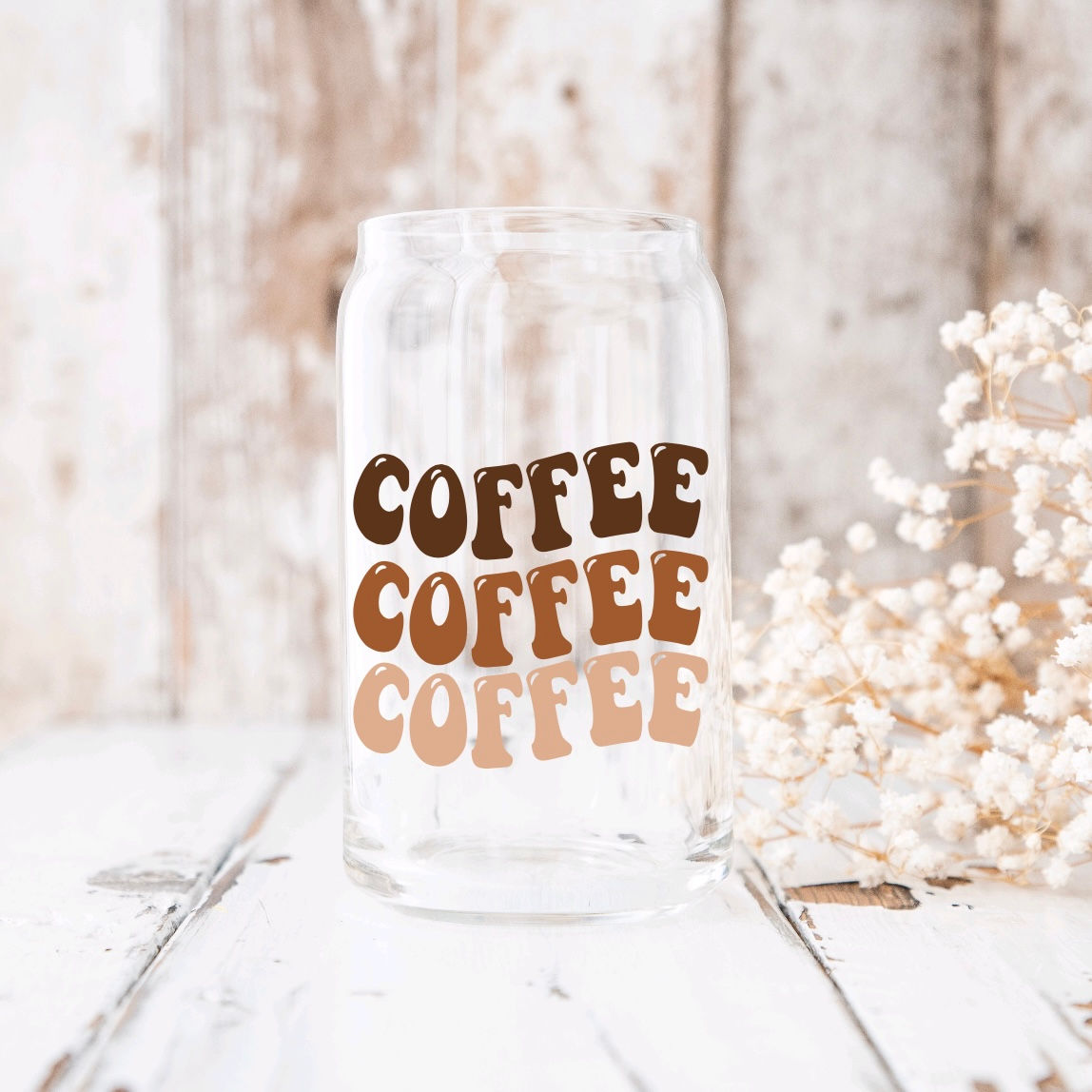 Coffee Coffee Coffee Glass Tumbler