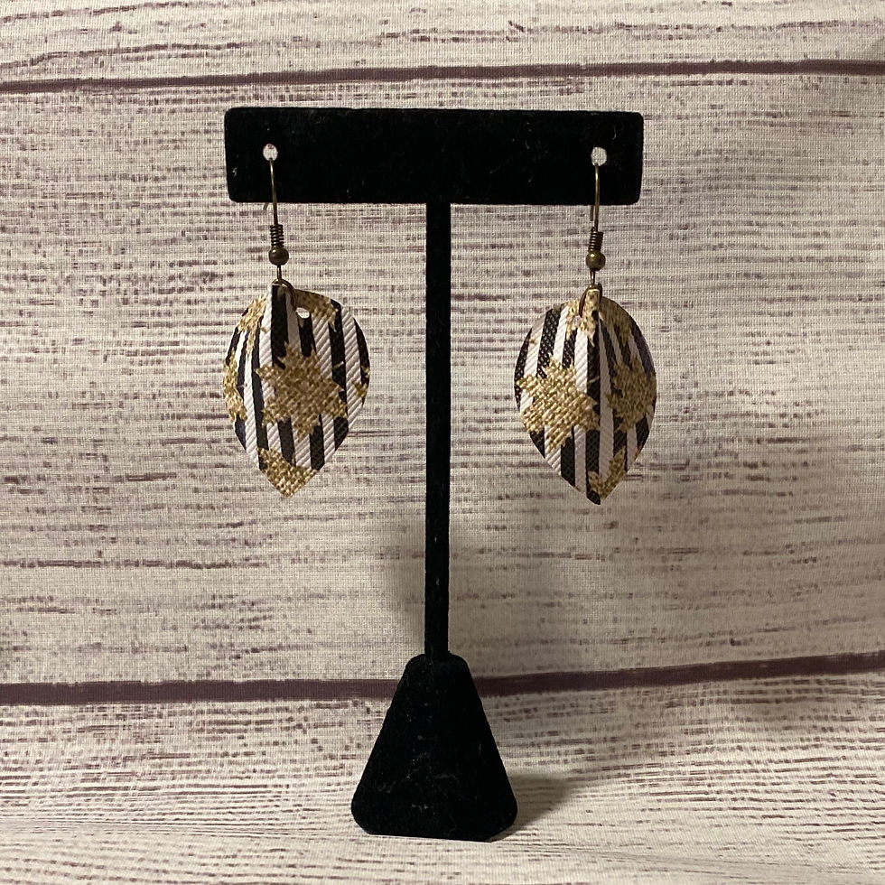 Gold Leaf Reverse Leaf Earrings