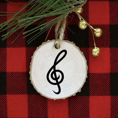 Thumbnail: Music-Themed Wood Slice Ornaments