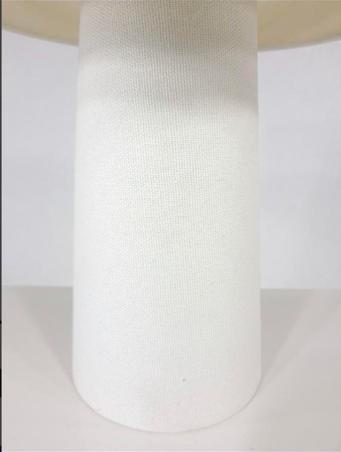 Thumbnail: White Mushroom Canvas Textured Lamp