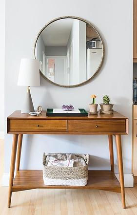 Thumbnail: Acorn Wood w/Black Hardware Console Table