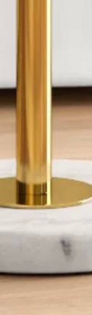 Thumbnail: Oiled Rubbed Bronze Floor Lamp w/Round White Marble Base