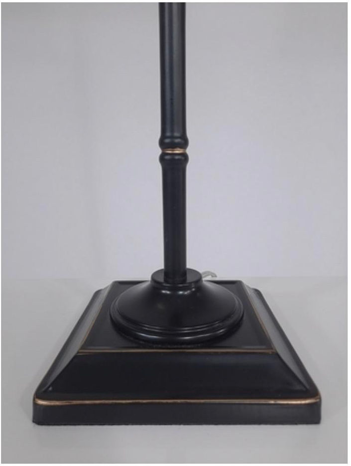 Thumbnail: Black Bamboo Stick Lamp w/Gold Details