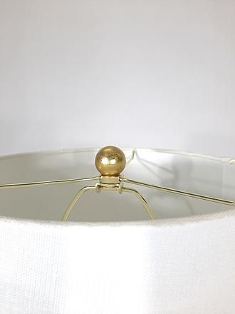 Thumbnail: Grey Ceramic Table Lamp w/Shiny Gold Accent