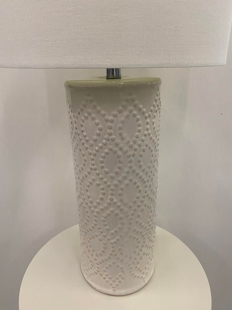 Thumbnail: White Table Lamp w/Bubble Design