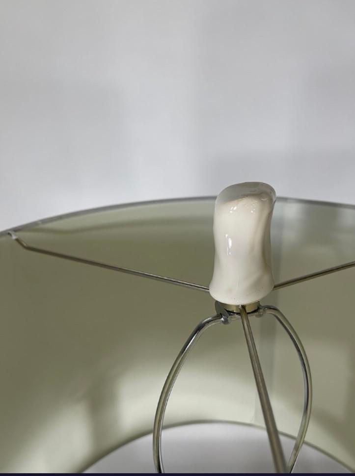 Thumbnail: Ceramic Cream Lamp w/ Perforated & Dented Design