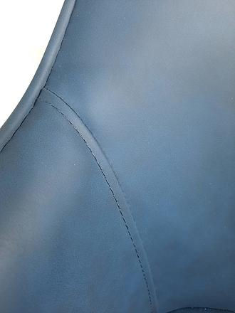 Thumbnail: Blue Faux Leather Swivel Chair w/Black Base