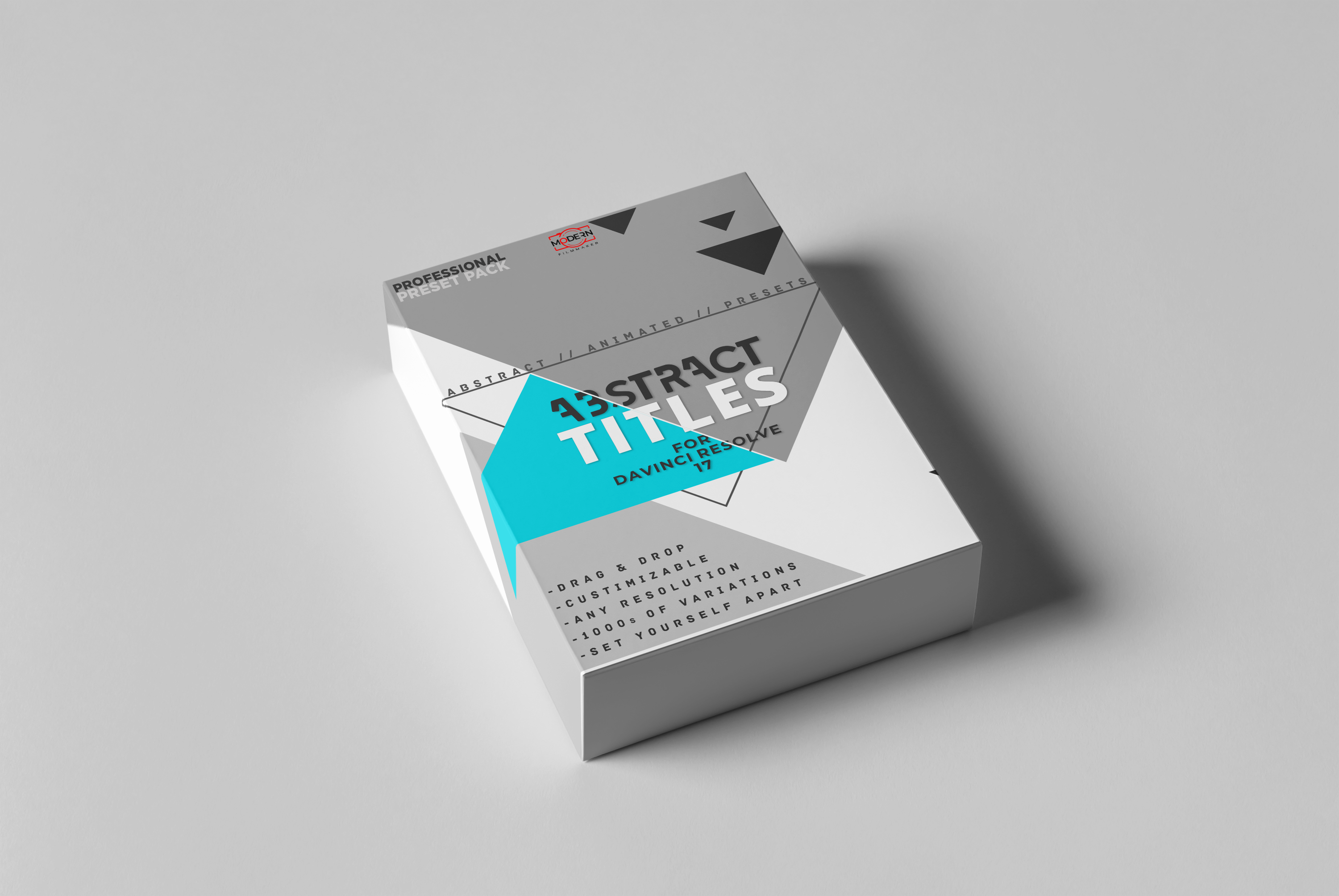 ABSTRACT TITLES for Davinci Resolve 17 & 18 content media