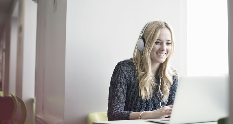 Girl Using Laptop