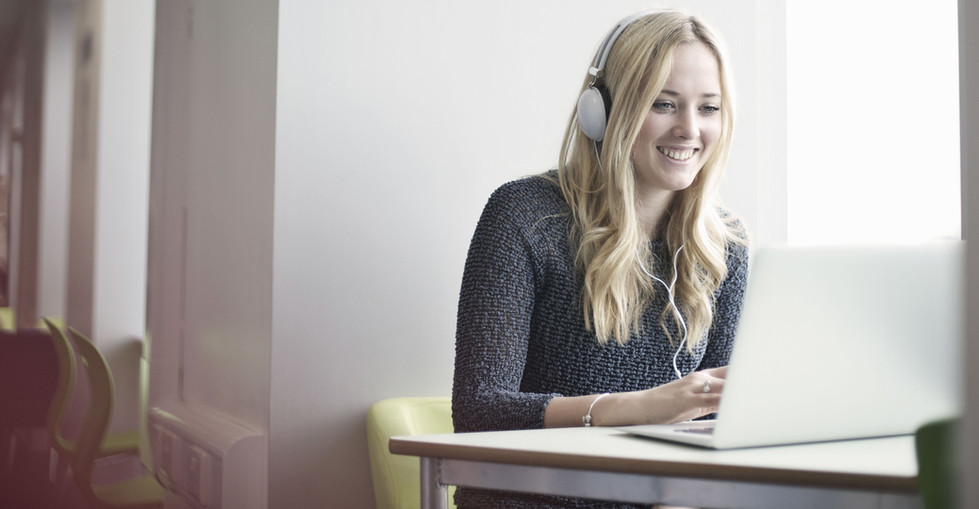Girl Using Laptop