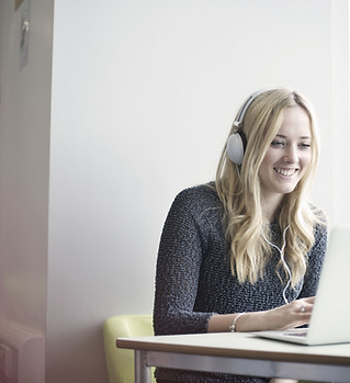 Girl Using Laptop