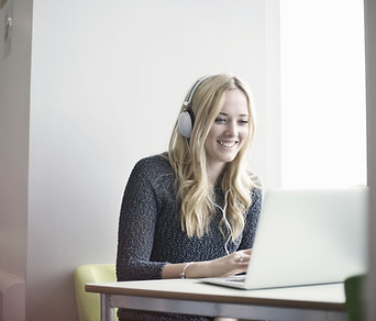Girl Using Laptop