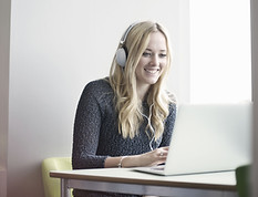 Girl Using Laptop