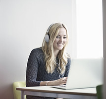 Girl Using Laptop