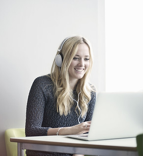 Girl Using Laptop