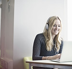 Girl Using Laptop