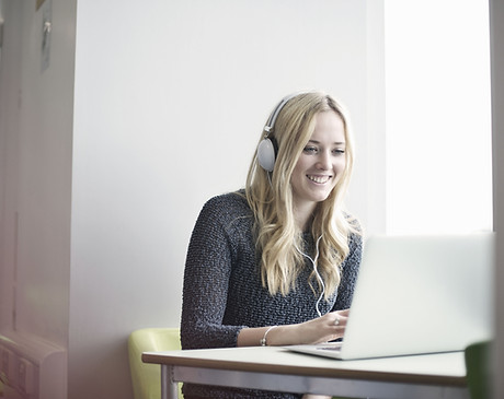 Girl Using Laptop