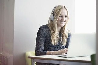 Girl Using Laptop