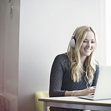Girl Using Laptop