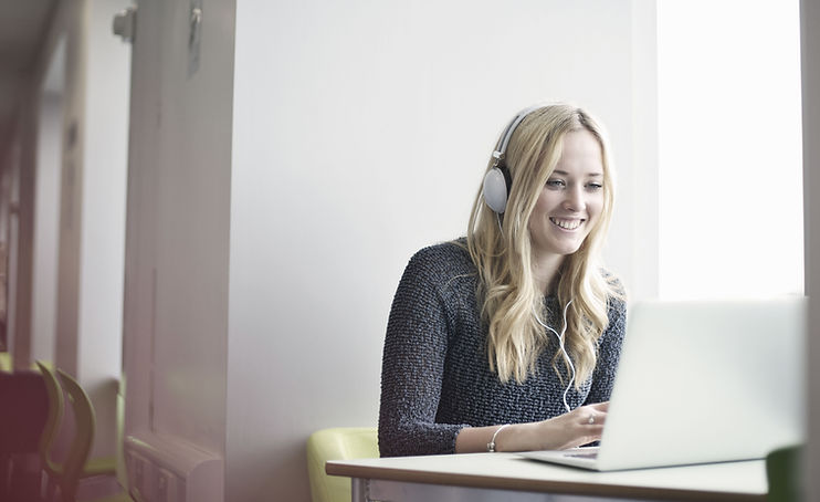 Girl Using Laptop