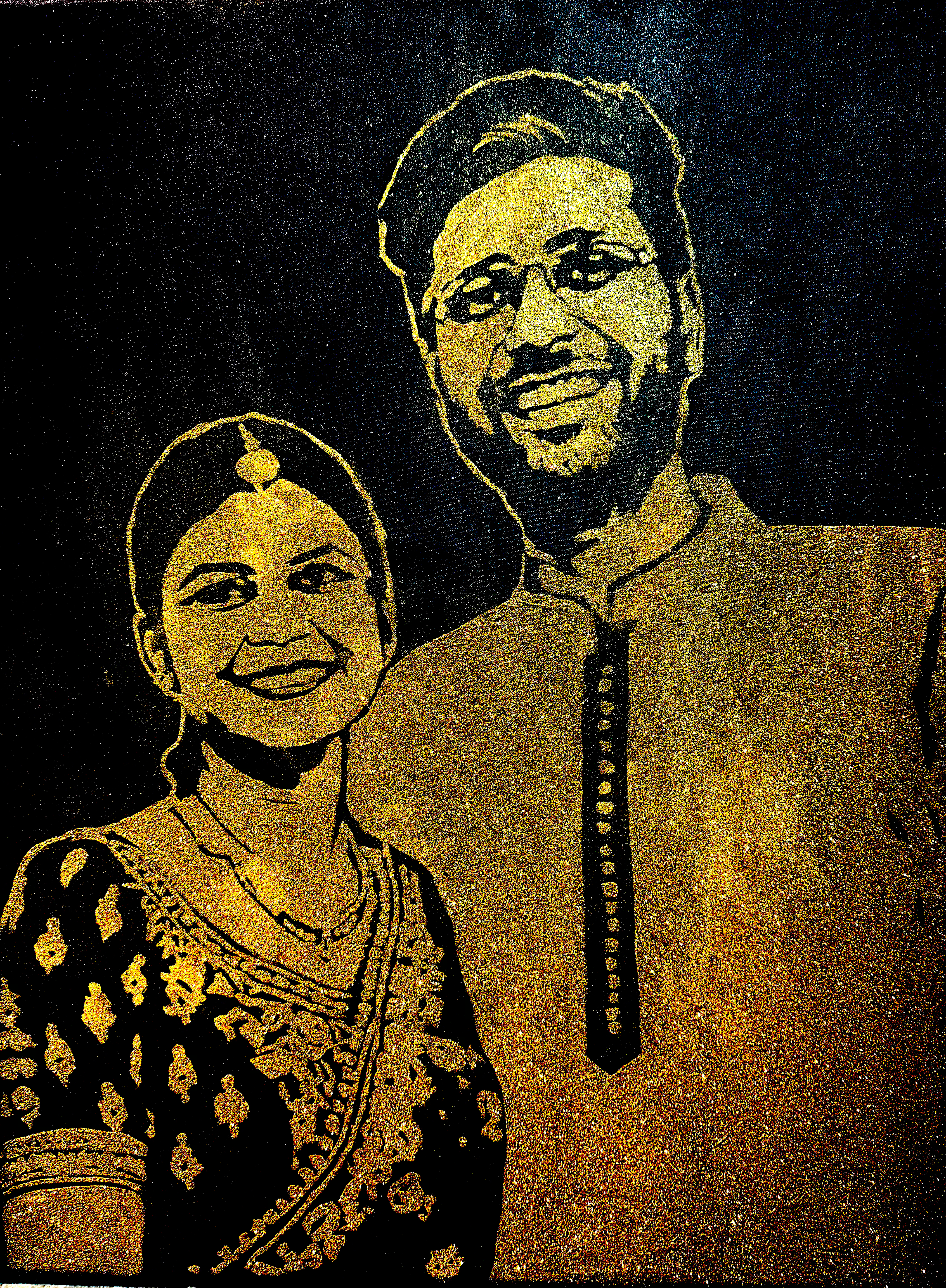 Glitter portrait(glitter throw) wedding