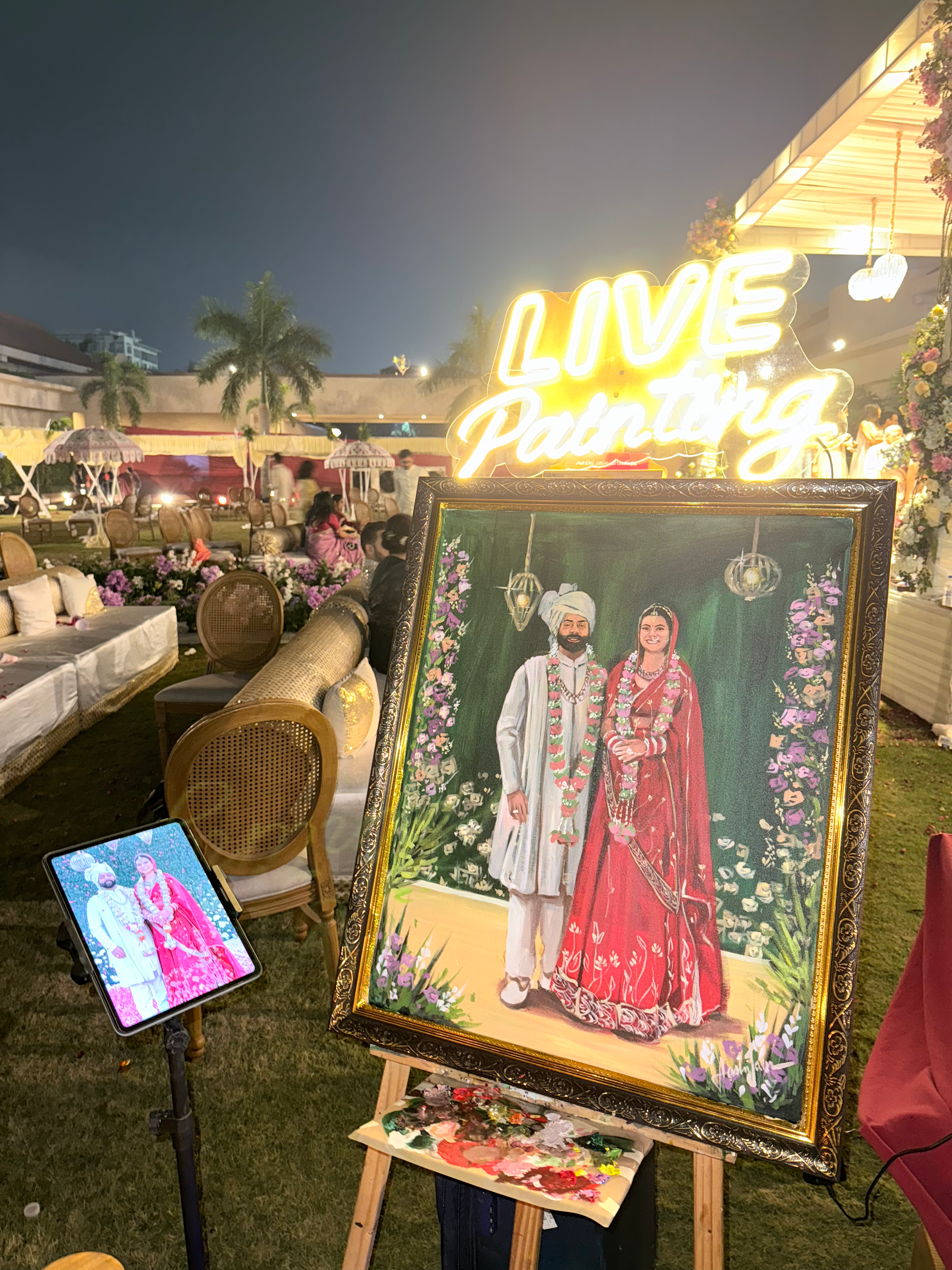 Luxury Live Wedding Painting by Aashi Jain