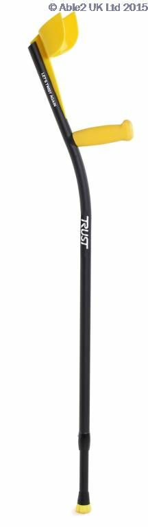 Lets Twist Again Crutches - Black/Yellow - Pair VAT EXEMPT