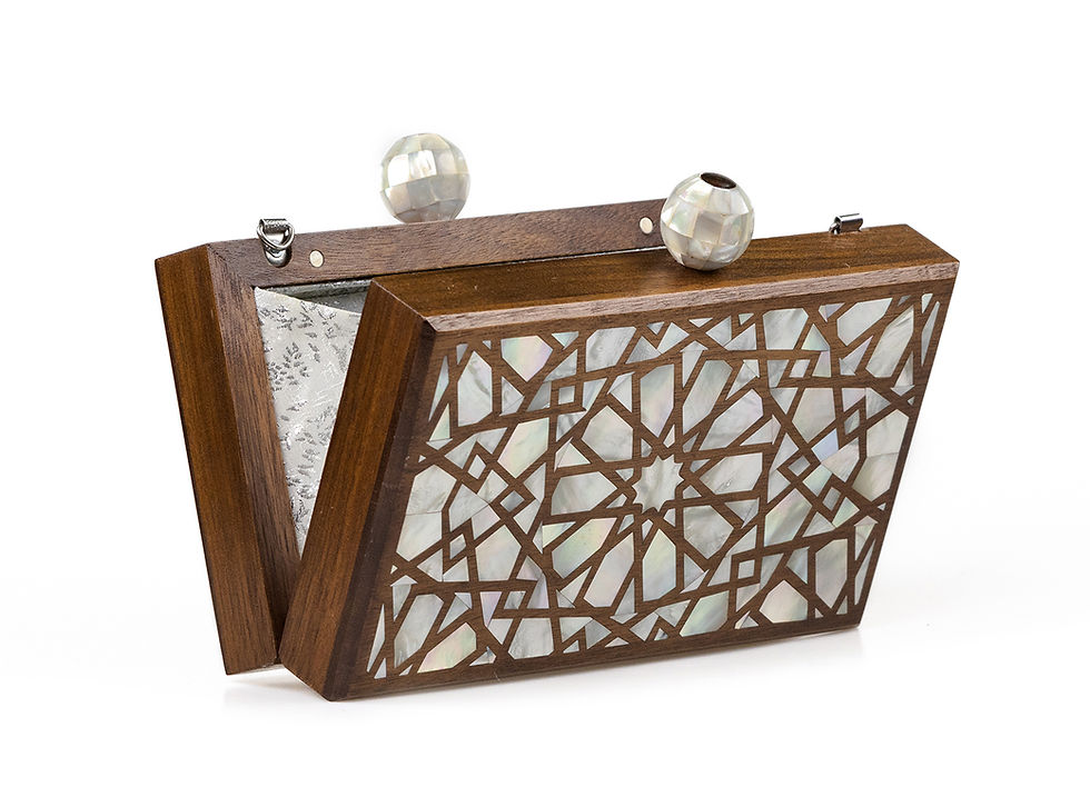 Thumbnail: Mashrabiya Arabic Geometric clutch