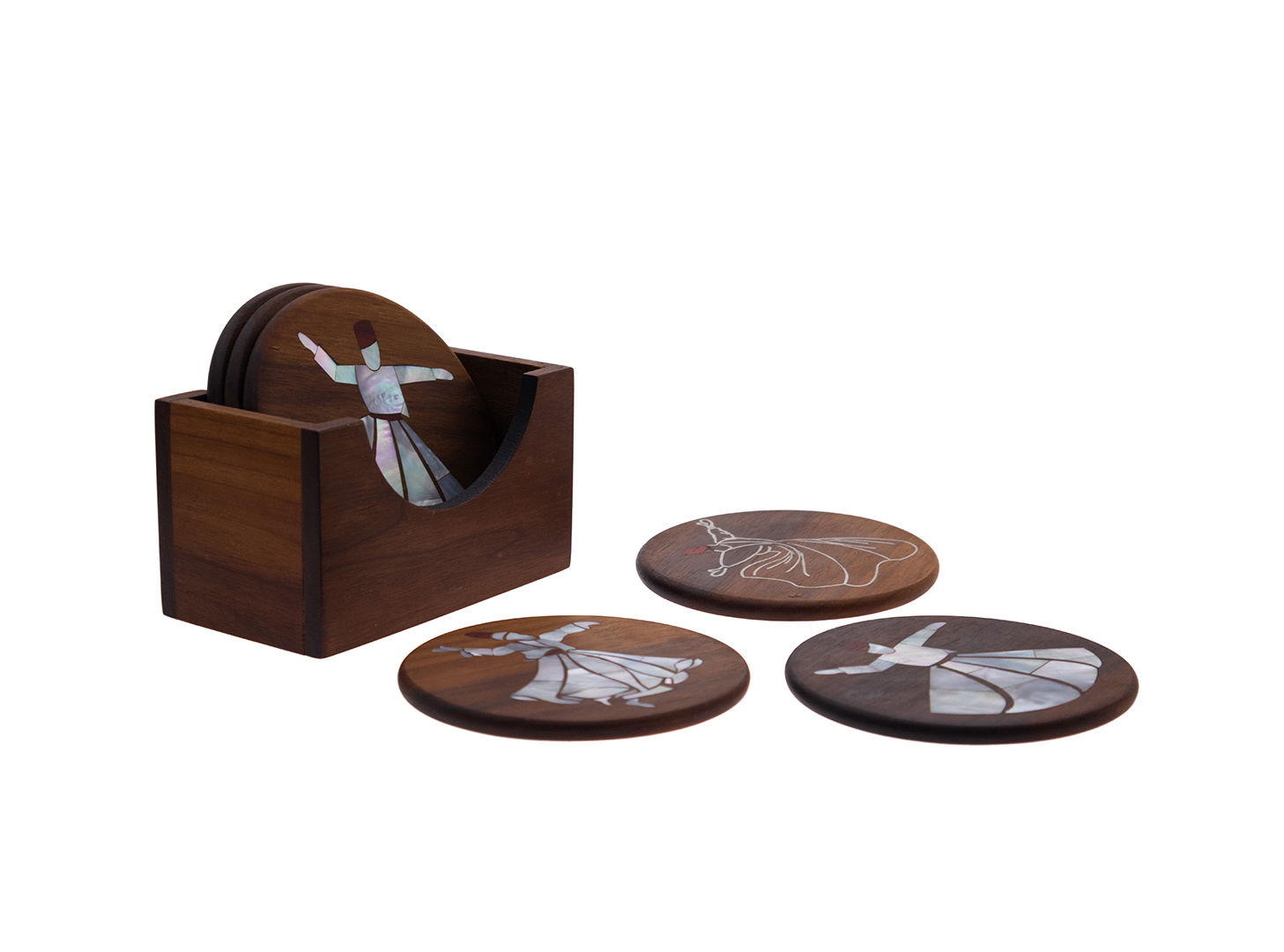 Rounded Darwish coasters set