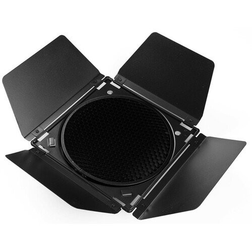 Adjustable Godox barndoors with grid for studio light