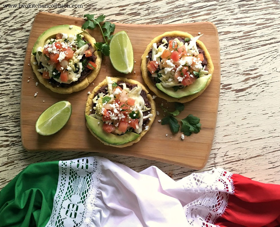 Cinco de Mayo: Mexican Sopes and Horchata www.twokitchencollision.com