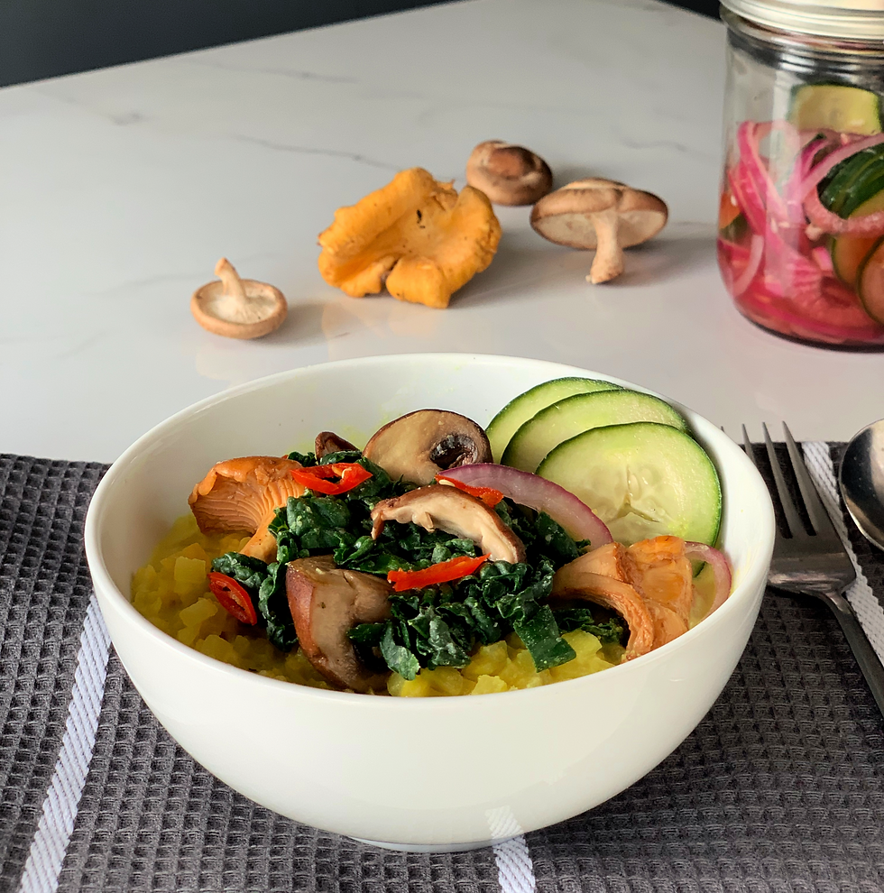 Golden Cauliflower Rice Bowl (vegan, GF) www.twokitchencollision.com