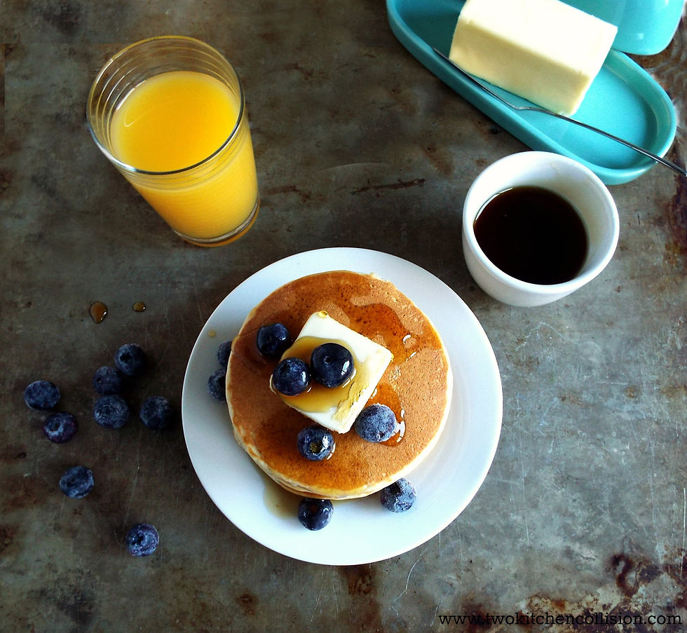Everyday Pancakes - healthy, quick and easy. The perfect pancake. www.twokitchencollision.com