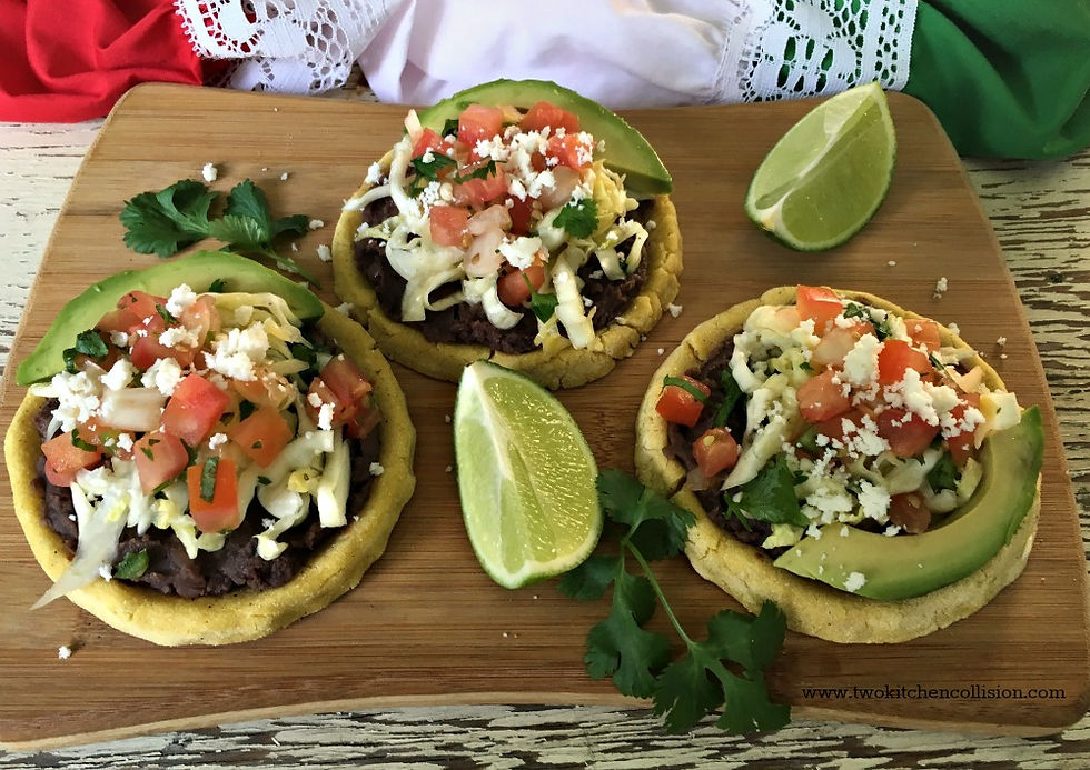 Cinco de Mayo: Mexican Sopes and Horchata www.twokitchencollision.com